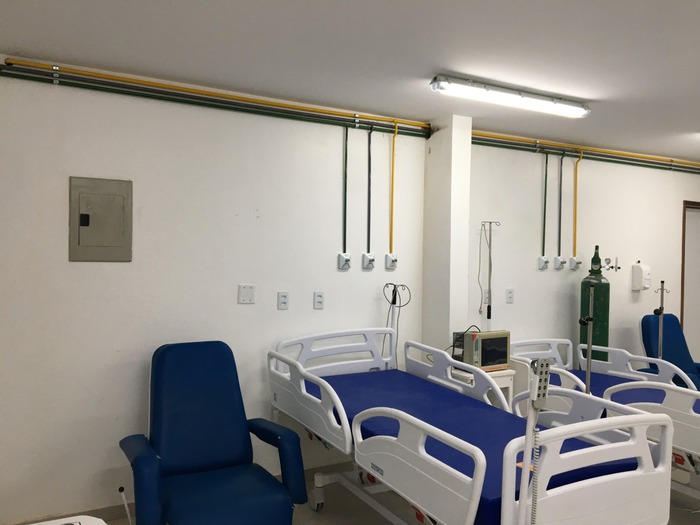 Leitos hospitalares com rede de gases